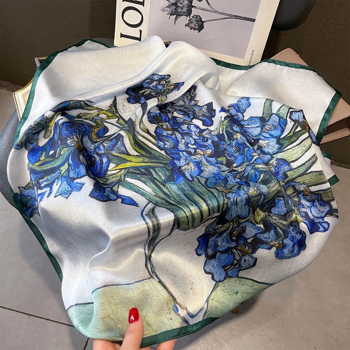 100% Pure Silk Square Hair Scarf - MSS Tasting Room