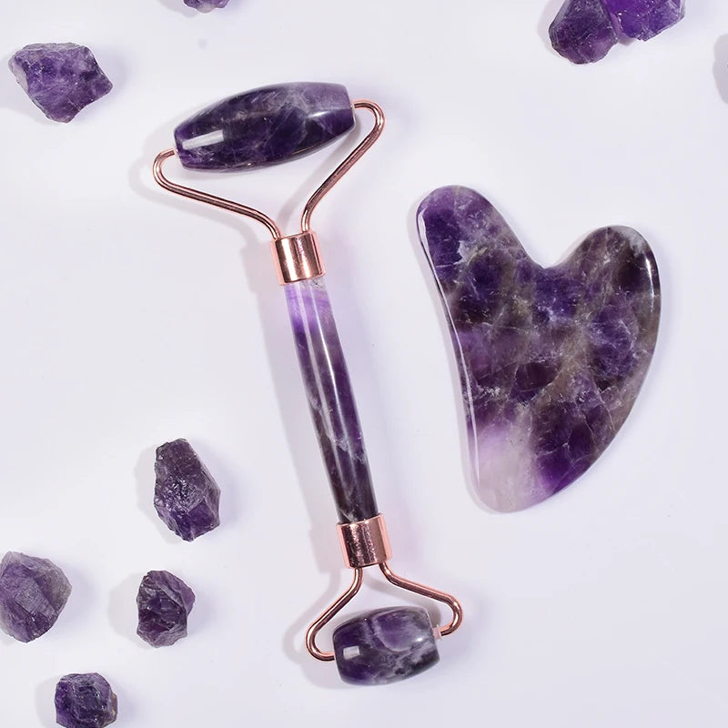 Natural Amethyst Gua Sha Tool Set