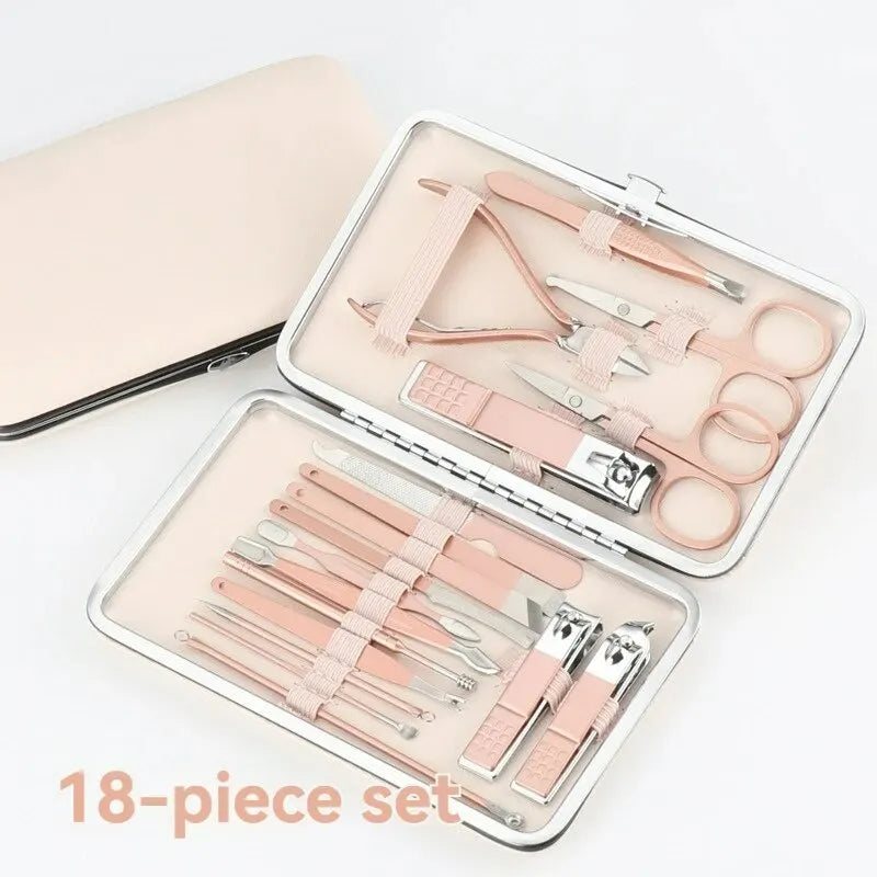 Rose Gold 18pc. Nail Kit