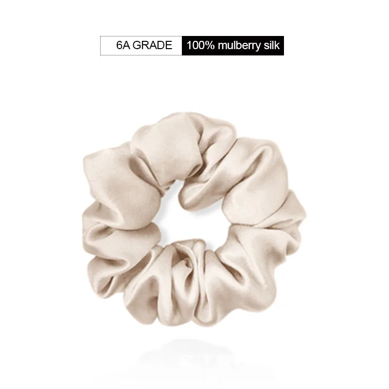 100% Natural Mulberry Silk Hair Scrunchies