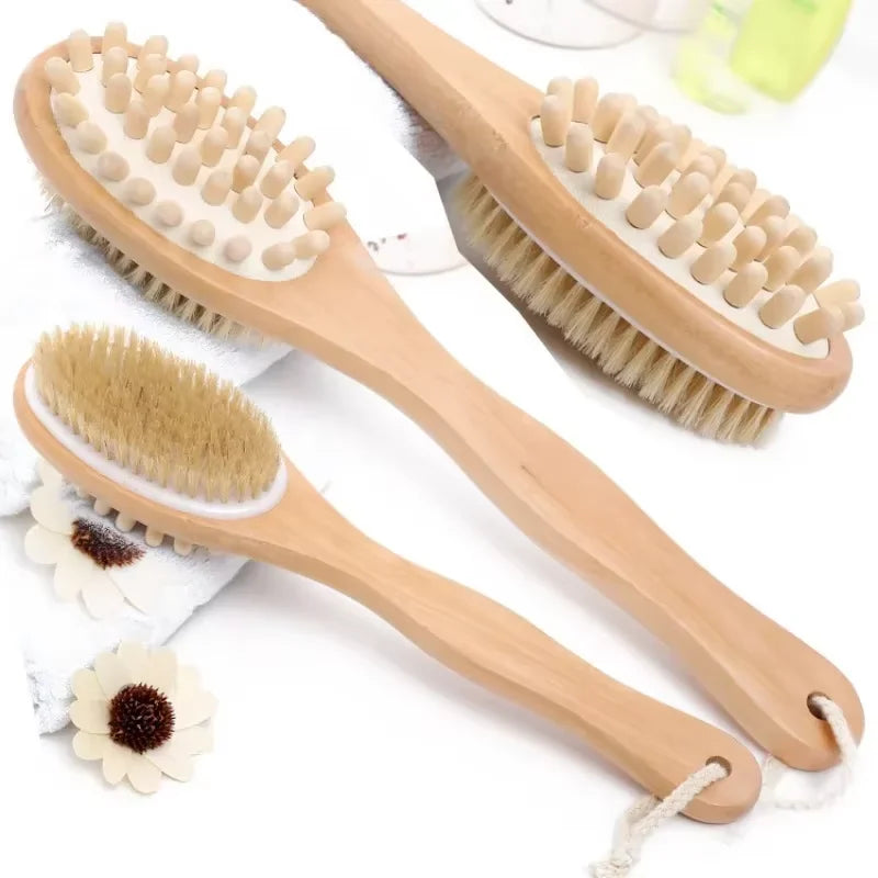 Natural Bristle Body Veil Cleansing Brush