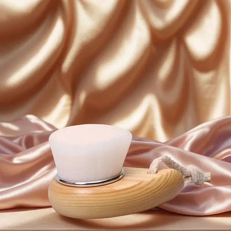 1pc 100% Natural Wooden Facial Dew Wash Brush