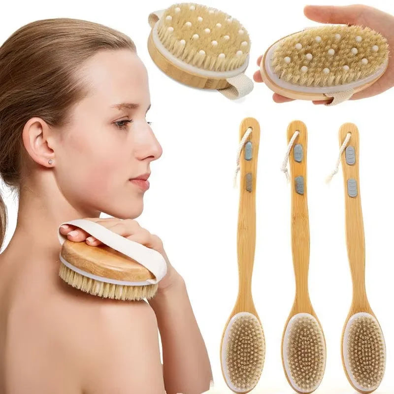 Natural Bristle Body Veil Cleansing Brush