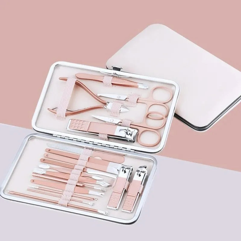 Rose Gold 18pc. Nail Kit