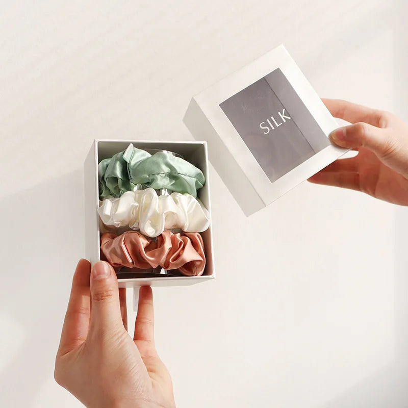 100% Natural Mulberry Silk Hair Scrunchies