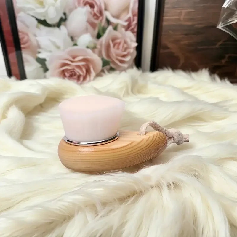 1pc 100% Natural Wooden Facial Dew Wash Brush
